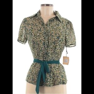 NWT Smak Parlour Peplum Blouse Sz M (6/8)